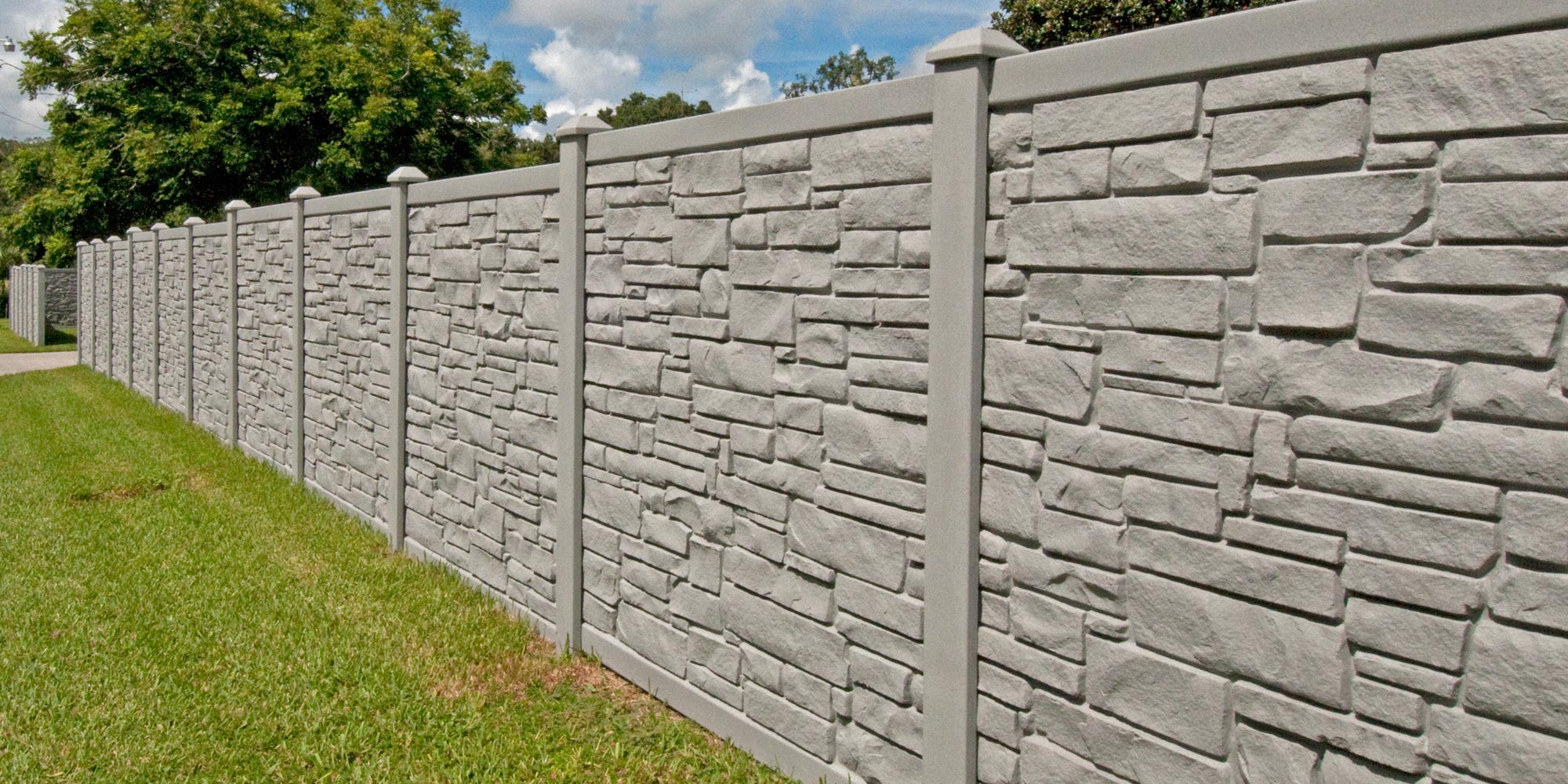 Simulated Stone Fence Panels